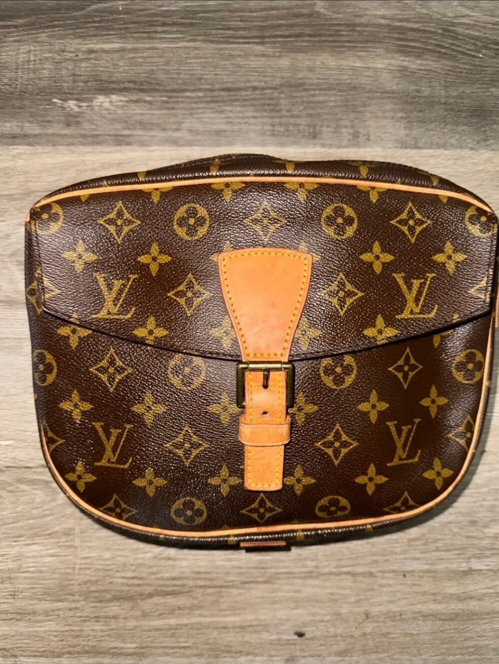 Louis Vuitton Brown Monogram Canvas Jeune Fille Bag with Vachetta Trim